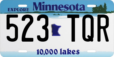 MN license plate 523TQR