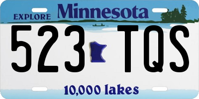 MN license plate 523TQS