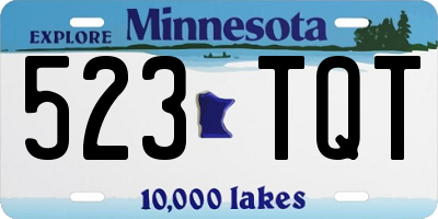 MN license plate 523TQT