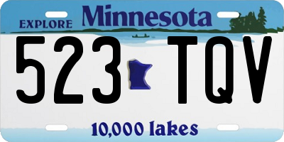 MN license plate 523TQV