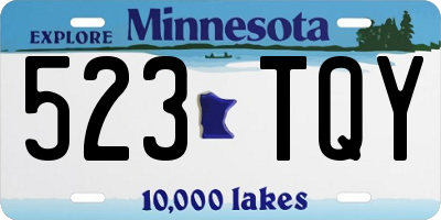 MN license plate 523TQY