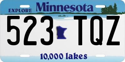 MN license plate 523TQZ