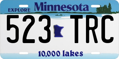 MN license plate 523TRC