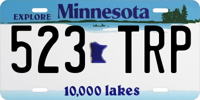 MN license plate 523TRP