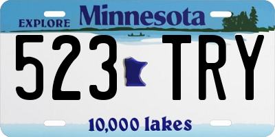 MN license plate 523TRY