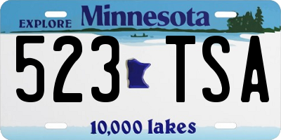 MN license plate 523TSA