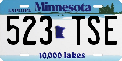 MN license plate 523TSE