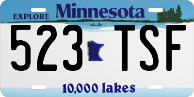 MN license plate 523TSF