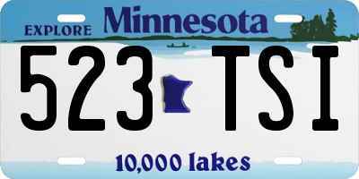 MN license plate 523TSI