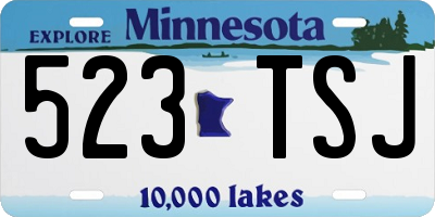 MN license plate 523TSJ