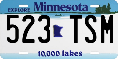 MN license plate 523TSM