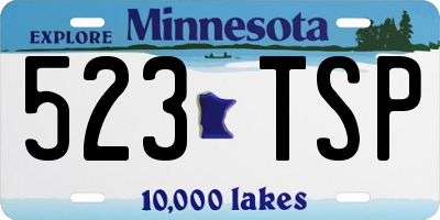 MN license plate 523TSP