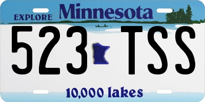 MN license plate 523TSS