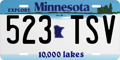 MN license plate 523TSV