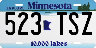 MN license plate 523TSZ