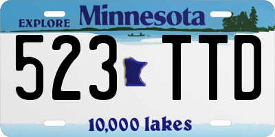 MN license plate 523TTD
