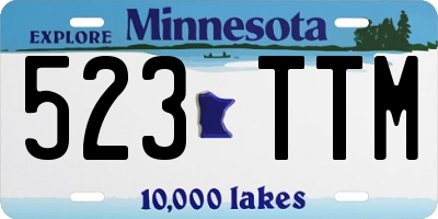MN license plate 523TTM