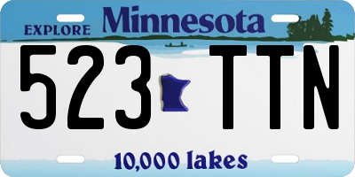 MN license plate 523TTN