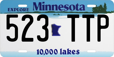 MN license plate 523TTP
