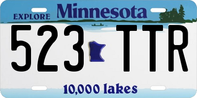 MN license plate 523TTR