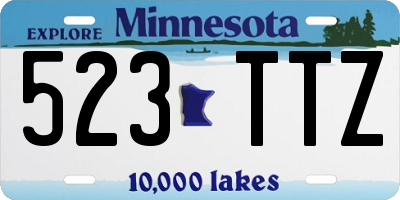MN license plate 523TTZ