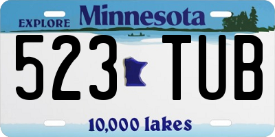 MN license plate 523TUB