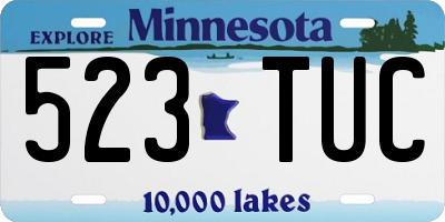 MN license plate 523TUC