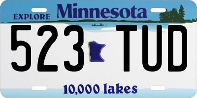 MN license plate 523TUD