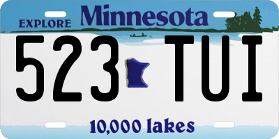 MN license plate 523TUI
