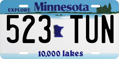 MN license plate 523TUN