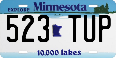 MN license plate 523TUP