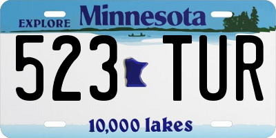 MN license plate 523TUR