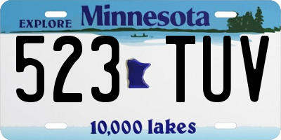 MN license plate 523TUV