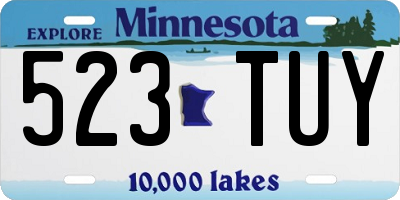 MN license plate 523TUY