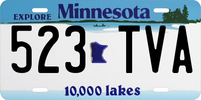 MN license plate 523TVA