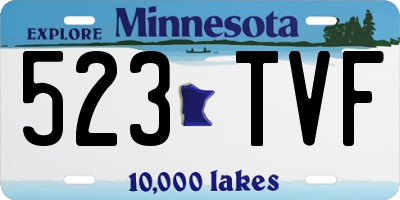 MN license plate 523TVF