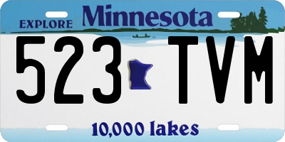 MN license plate 523TVM