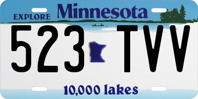 MN license plate 523TVV