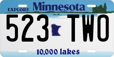 MN license plate 523TWO