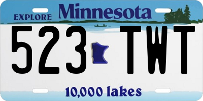 MN license plate 523TWT