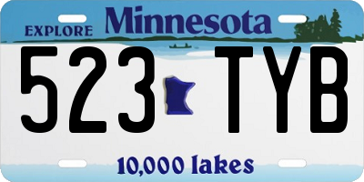 MN license plate 523TYB