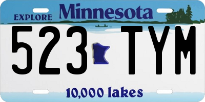MN license plate 523TYM
