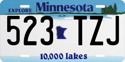 MN license plate 523TZJ