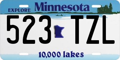 MN license plate 523TZL