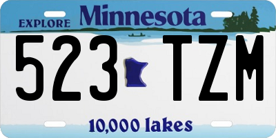 MN license plate 523TZM