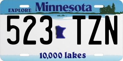MN license plate 523TZN