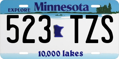 MN license plate 523TZS