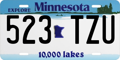 MN license plate 523TZU