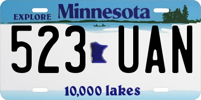 MN license plate 523UAN