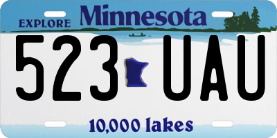 MN license plate 523UAU